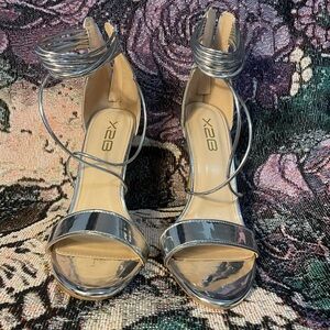 X2 Metallic Silver Women's Heels